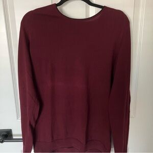 J. Brand Burgundy Crew Neck Sweater